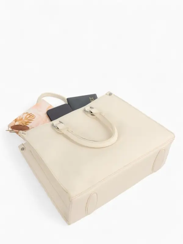 Сумка женская тоут на молнии, 31&times;10.5&times;25 см, белый