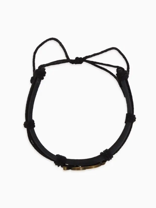 Браслет кожаный &laquo;Стиль. Сова&raquo;, d=6 см, чёрный в чернёном золоте