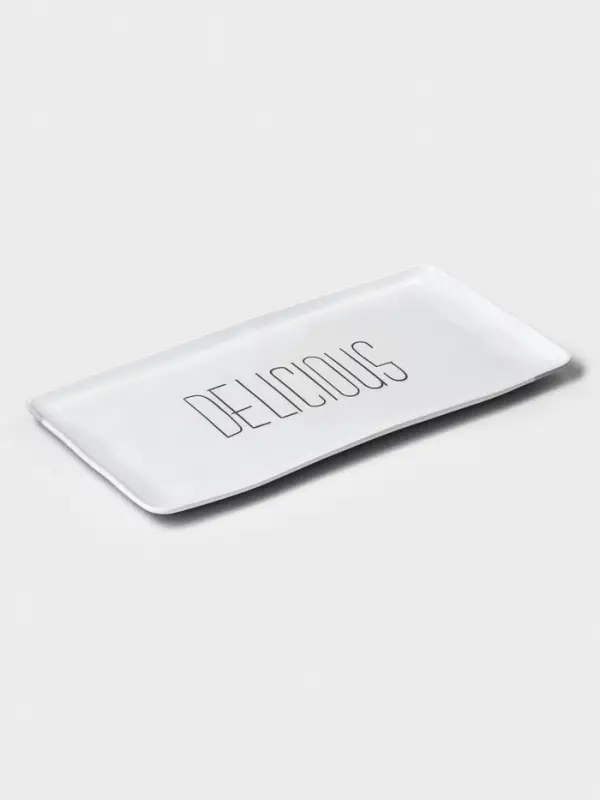 Блюдо для подачи &laquo;Белый Восток&raquo;, меламин, 36.2&times;17.8&times;2 см, прямоугольное, белое