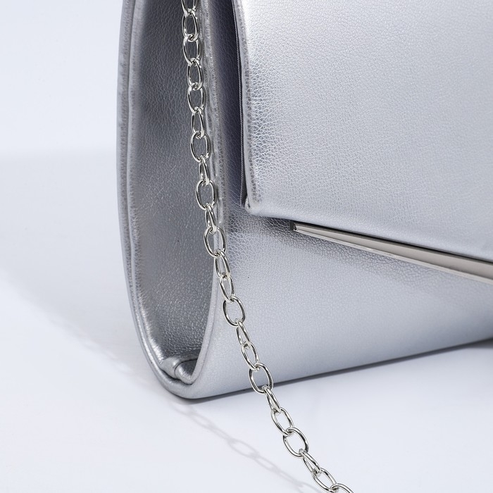 Сумка-клатч на магните, цвет серебряный Сумка-клатч на магните, цвет серебряный