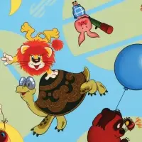 Бумага упаковочная глянцевая &laquo;Добрые мультики&raquo;, 70&times;100 см