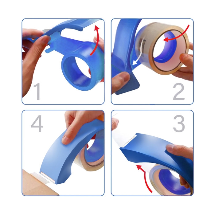 Диспенсер для скотча ТУНДРА, пластиковый корпус, 48 мм Диспенсер для скотча ТУНДРА, пластиковый корпус, 48 мм