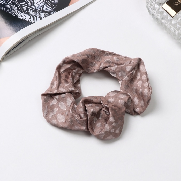 Резинка для волос Резинка для волос "Орбита" орнамент пятна, 10 см, коричневый