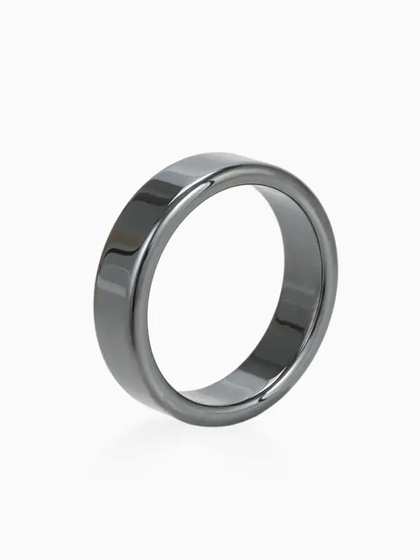 Кольцо &laquo;Ночь&raquo; под гематит, широкое, цвет чёрный, размер 19