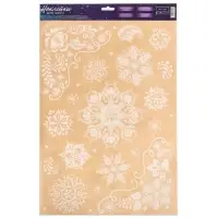 Наклейки на окна многоразовые &laquo;Новогодние снежинки&raquo;, 33&times;50 см