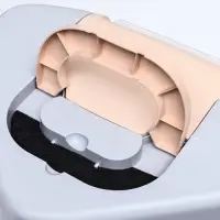 Туалет-домик угловой для кошек, 57&times;46&times;37 см, закрытый, с дверцей, бежевый, серый