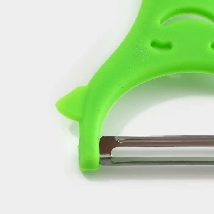 Овощечистка Доляна «Смайлик», 15 см, зелёная Овощечистка Доляна «Смайлик», 15 см, зелёная