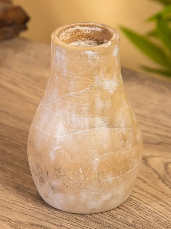 Подсвечник, d=4 см, 9&times;9&times;15 см, дерево джати, коричневый