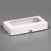 Подарочная коробка под плитку Дубайского шоколада, складная, белая, 16×8×2.7 см