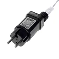 Гирлянда «Нить» 50 м роса, IP44, серебристая нить. 500 LED, пульт, 36 В, свечение тёплое белое
