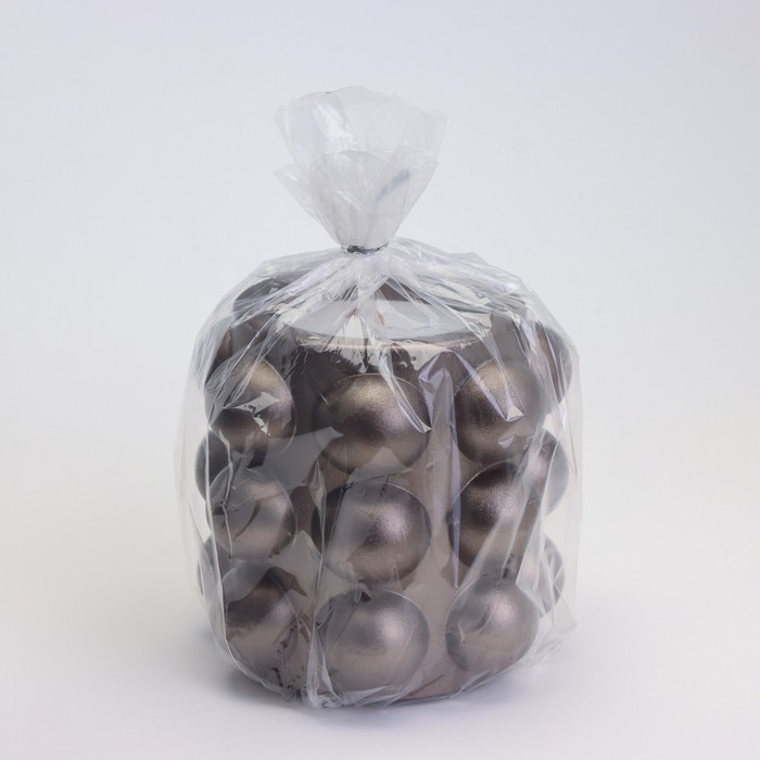 Свеча в подсвечнике из гипса с шарообразными гранями, 10х10см, серо-коричневый Свеча в подсвечнике из гипса с шарообразными гранями, 10х10см, серо-коричневый