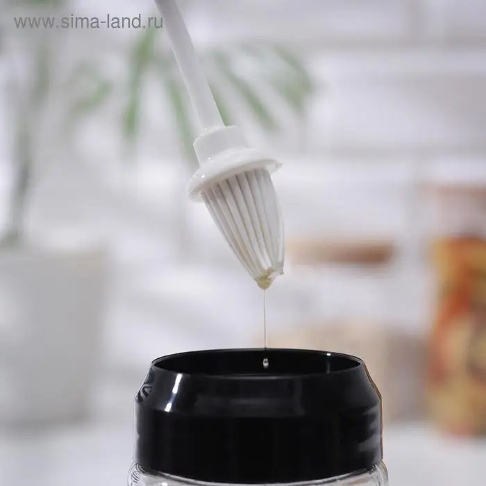 Ёмкость для масла с кисточкой «Олио», 250 мл, 6,5×16 см, цвет прозрачный