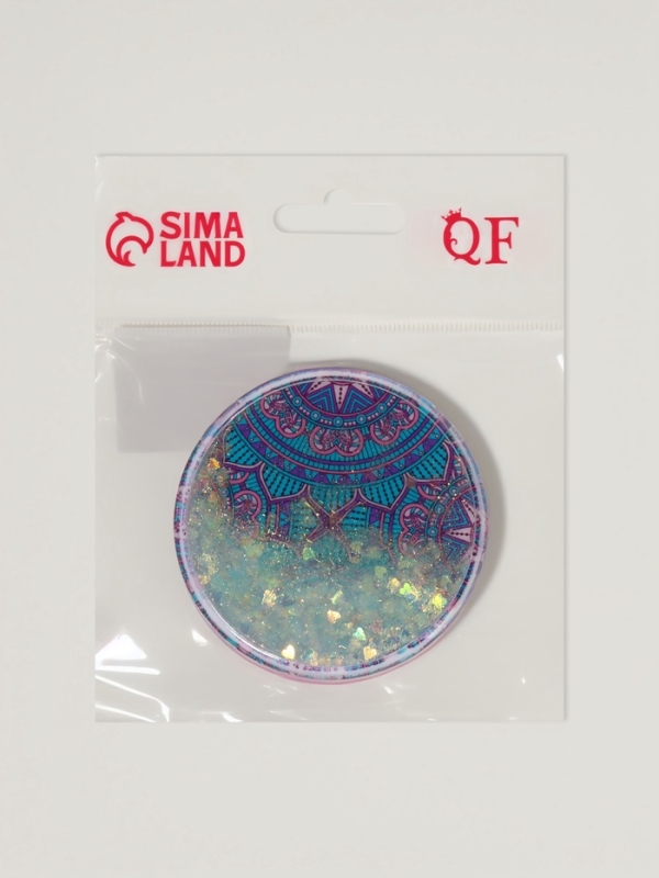 Зеркало складное «Мандала», d = 7,2 см, с увеличением, цвет МИКС