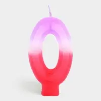 Свеча цифра для торта &laquo;0&raquo;, 8&times;3.75&times;1 см