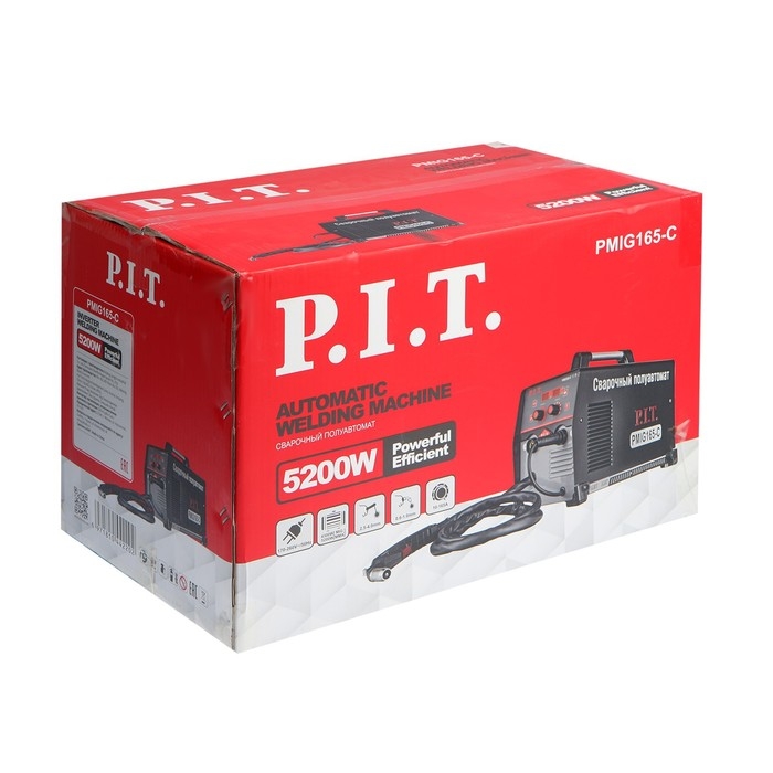 Сварочный инвертор PMIG165-С, полуавтомат, 5.2 кВт, 165 А, ММА 2,5-4мм MIG 0,6-1мм Сварочный инвертор PMIG165-С, полуавтомат, 5.2 кВт, 165 А, ММА 2,5-4мм MIG 0,6-1мм