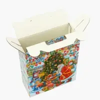 Подарочная коробка новогодняя Подарок "Волшебный город" 16,8 х 7 х 25 см. Новый год Подарочная коробка новогодняя Подарок "Волшебный город" 16,8 х 7 х 25 см. Новый год