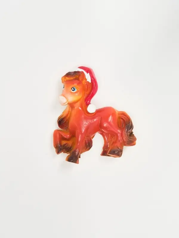 Магнит новогодний на холодильник «Лошадь в колпаке», 5.5 х 4.2 см