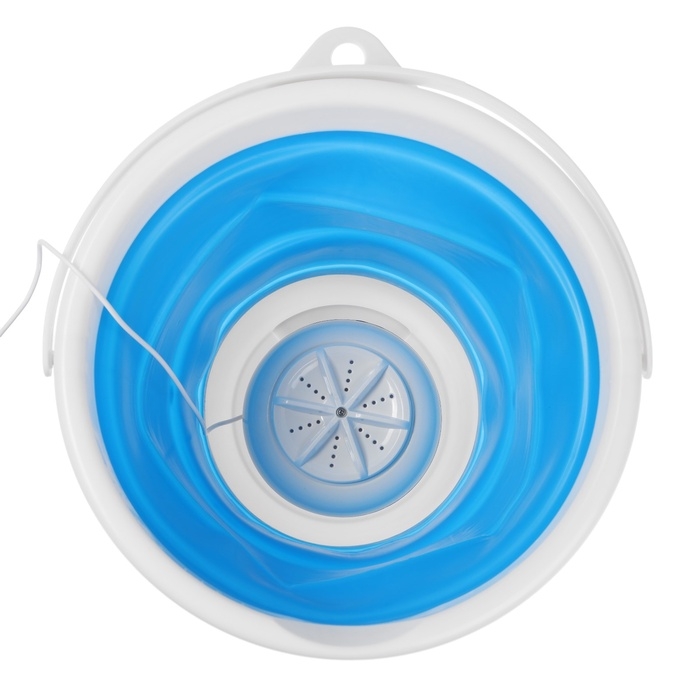 Портативная мини-стиральная машина LWM-03 с ведром 10 л, складная, голубая Портативная мини-стиральная машина LWM-03 с ведром 10 л, складная, голубая