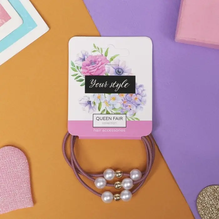 Резинка для волос Резинка для волос "Валерия" жемчужные шарики, микс