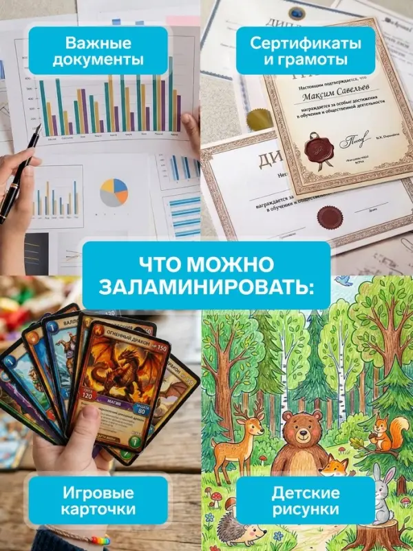 Пленка для ламинирования A4 216&times;303 мм, 100 мкм, 100 штук, глянцевые, BRAUBERG