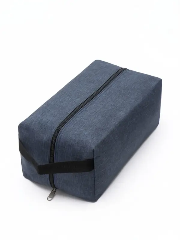 Сумка для обуви на молнии, 32&times;17&times;8 см, с ручкой, синяя