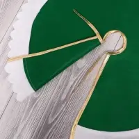 Коврик под ёлку &laquo;Рюши&raquo; d=60 см, зелёный