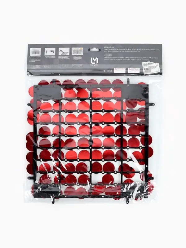 Панель с пайетками для фотозоны, круглые, 30&times;30 см, красная