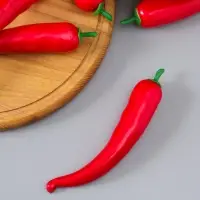 Муляж "Перец острый" 18 см, красный