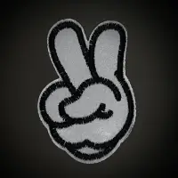 Светоотражающая термонаклейка &laquo;Всем мир&raquo;, 6.3&times;4.3 см, цвет серый, цена за 1 штуку