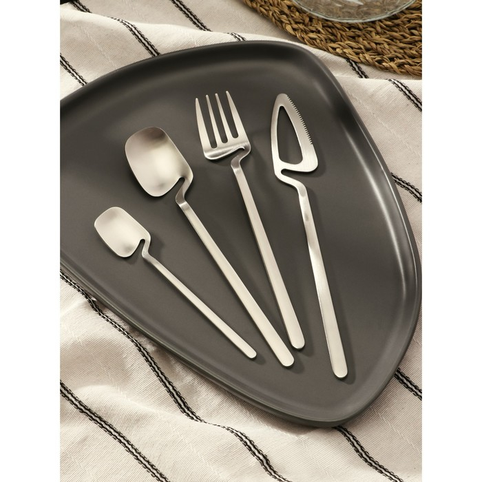 Столовые приборы из нержавеющей стали Magistro Wave, 4 предмета, цвет серебряный