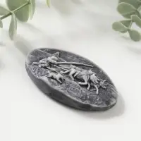 Магнит "Погонщик оленей" (барельеф), 4,5см