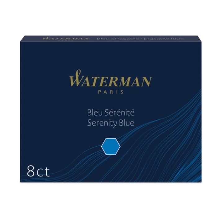 Картриджи ддя перьевой ручки набор 8шт Waterman Standard, синие, блистер S0110860 Картриджи ддя перьевой ручки набор 8шт Waterman Standard, синие, блистер S0110860