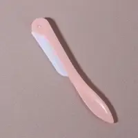 Бритва для коррекции бровей, со сменными лезвиями 4 шт., розовая