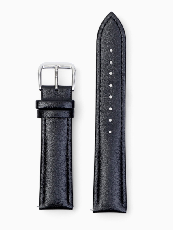 Ремешок для часов кожаный с быстросъемными шпильками, 20 мм, l-20 см, черный Ремешок для часов кожаный с быстросъемными шпильками, 20 мм, l-20 см, черный