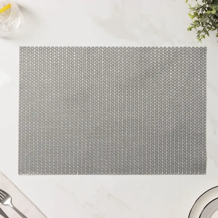 Салфетки сервировочные на стол Доляна Star, 4 шт., 45&times;30 см, серые