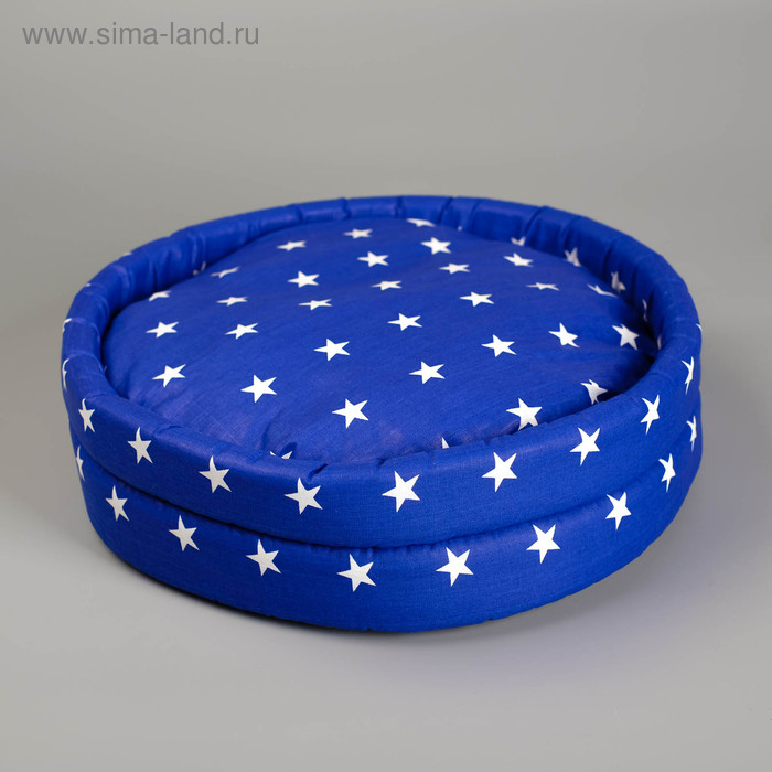 Лежанка Lowcost круглая, поплин, 40 х 40 х 12 см, микс цветов Лежанка Lowcost круглая, поплин, 40 х 40 х 12 см, микс цветов