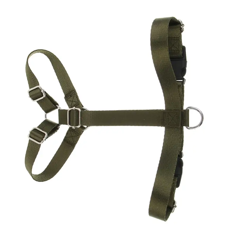 Шлейка для животных тм VETTA, нейлон, хаки/беж, обхват шеи 35-50см, обхват груди 45-55см, размер M