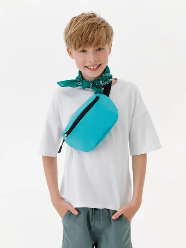 Детская поясная сумка Sonrisa, бирюзовая Детская поясная сумка Sonrisa, бирюзовая