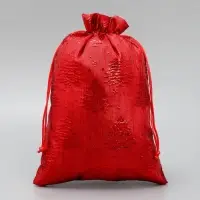 Мешочек подарочный новогодний парча &laquo;Ёлочка&raquo;, 20&times;30 см &plusmn; 1.5 см
