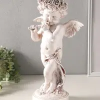 Фигура полистоун "Ангел играет на флейте" высота 43 см