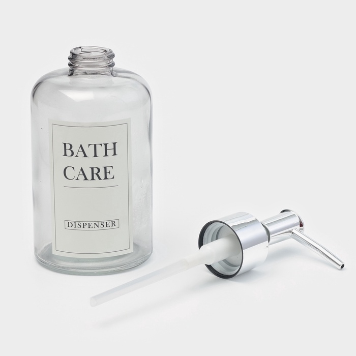 Дозатор для мыла, стеклянный, прозрачный Дозатор для мыла, стеклянный, прозрачный