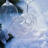 Гирлянда «Нить» 3 м, роса. IP20, серебристая нить. 30 LED, от батареек AG13×3, 3 режима, свечение белое