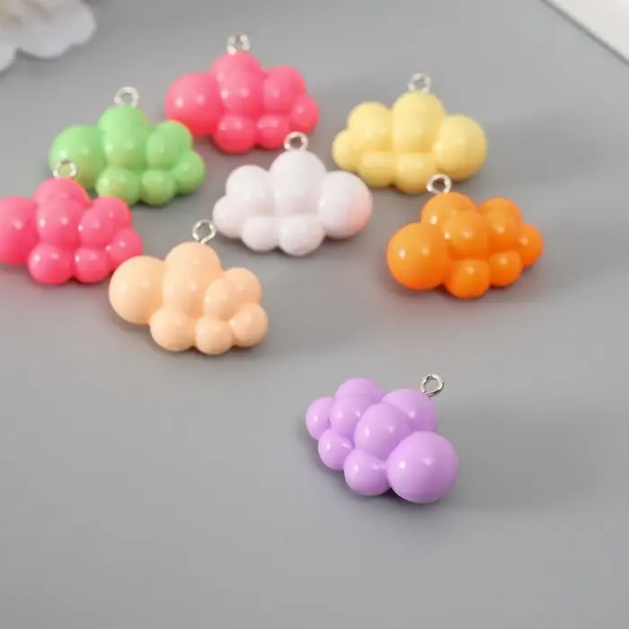 Подвеска для творчества пластик Подвеска для творчества пластик "Воздушное облако" МИКС 1,2х2,5х2,1 см