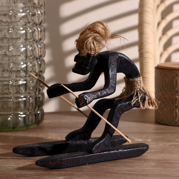 Сувенир «Абориген-лыжник», 15 см, дерево Сувенир «Абориген-лыжник», 15 см, дерево