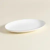 Тарелка для подачи SL Home &laquo;Каскарон&raquo;, 25.4&times;18.5&times;2.5 см, овальная, костяной фарфор, белая