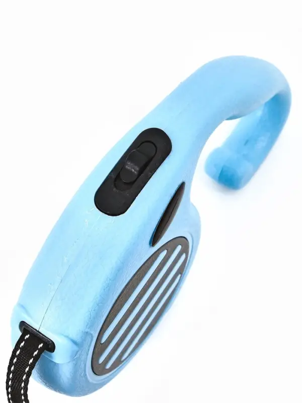 Рулетка - поводок для собак, лента 5 м, голубая