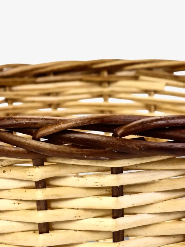 Набор корзин 3 шт ИВА 40x40x16 34х34x14 30х30x12 см ПЛЕТ ручка h=20/18/16 см корич