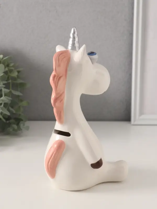 Копилка для денег &laquo;Единорожек-пучеглаз&raquo;, керамика, 9&times;10.9&times;20.3 см