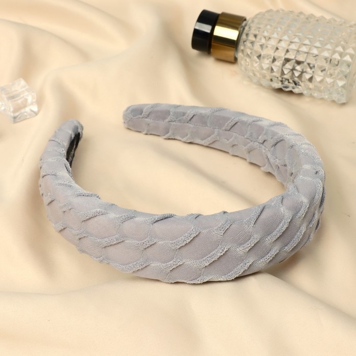Ободок для волос Ободок для волос "Рельеф" 3 см, серый