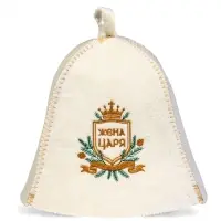 Набор банный 2 шапки "Царский", белый Набор банный 2 шапки "Царский", белый